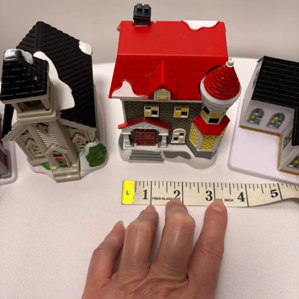 Small Christmas Winter Village Structures - 8 Count